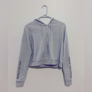 Inhale Exhale Cropped Hoodie